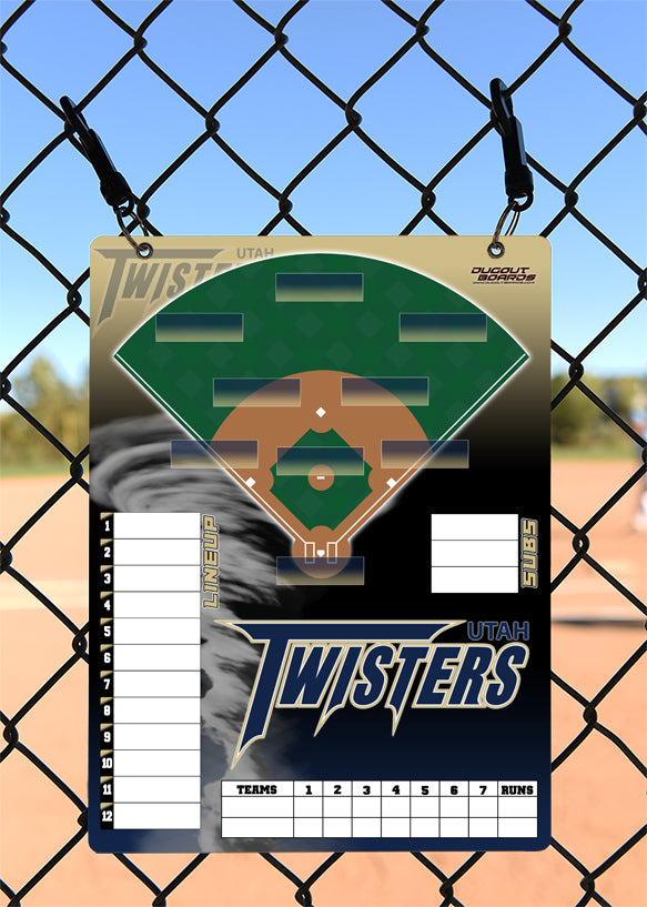 Baseball Lineup Board, Gradient Design Vertical