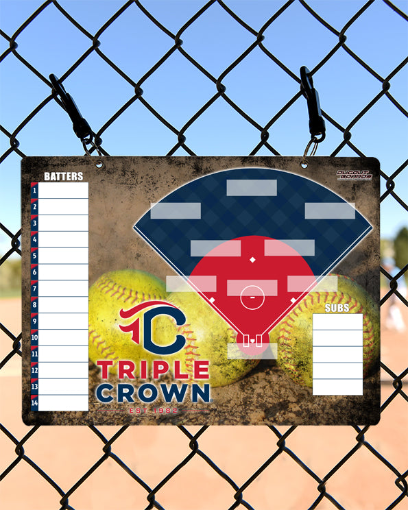 Fastpitch Lineup Board, Grunge Design Vertical