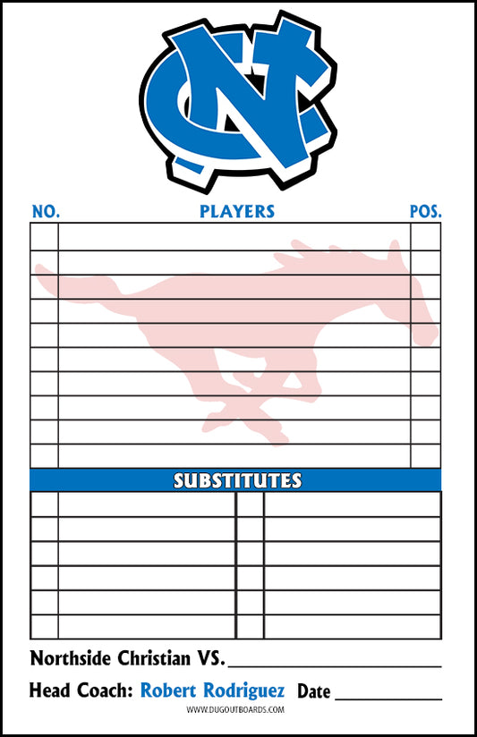 Custom High School Lineup Card - HS1 Design