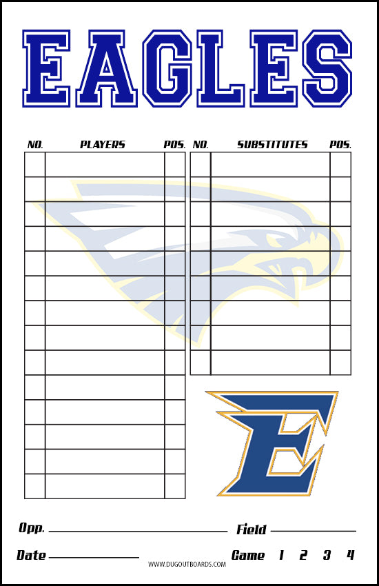 Baseball Lineup Card, Logo L1 Design