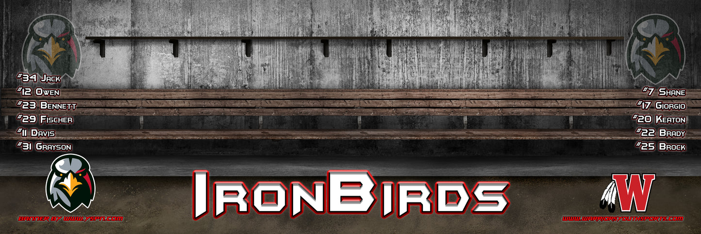 3ft x 9ft Team Banner