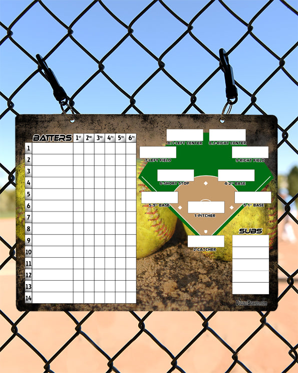 Youth Softball Lineup Planner 4 Outfielders