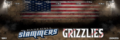 3ft x 9ft Team Banner