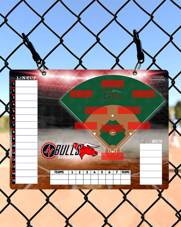 Baseball Lineup Board, Field Design Horizontal