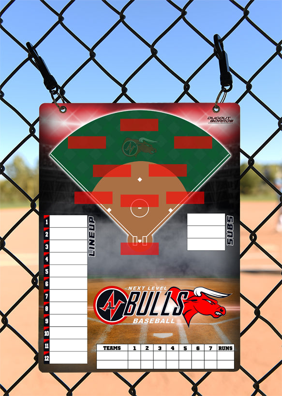Softball Lineup Board, Field Design Vertical