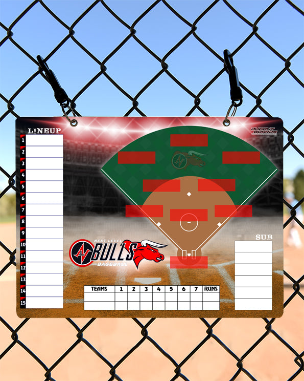 Softball Lineup Board, Field Design Horizontal