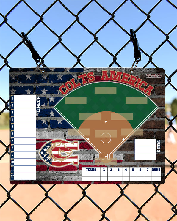 Softball Lineup Board, Flag Design Horizontal