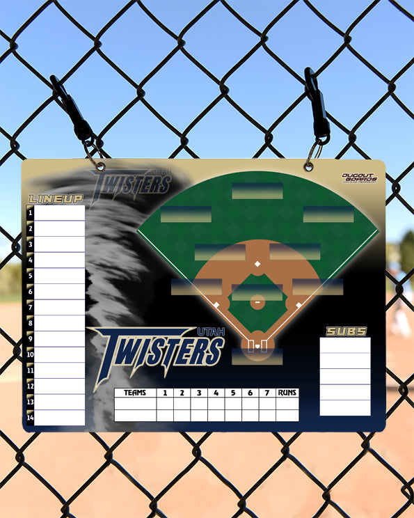 Baseball Lineup Board, Gradient Design Horizontal