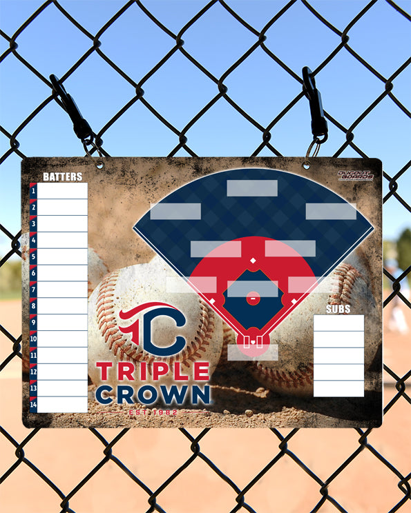 Baseball Lineup Board, Grunge Design Horizontal