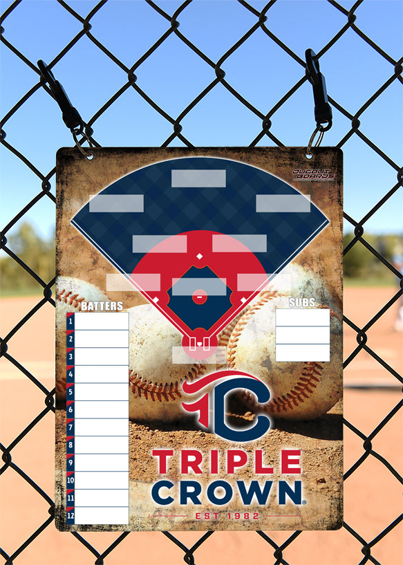 Baseball Lineup Board, Grunge Design Vertical
